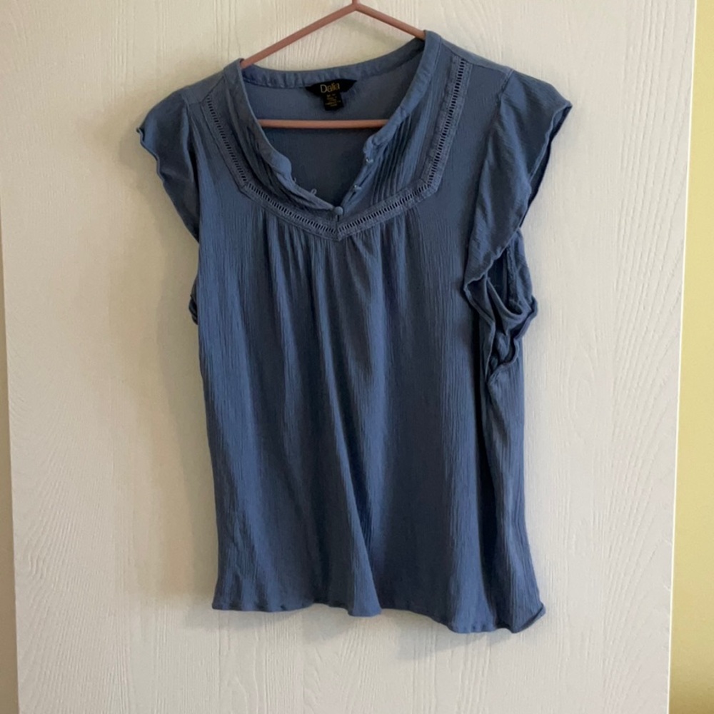 3 for $30 item - Blue Cap Sleeve Top